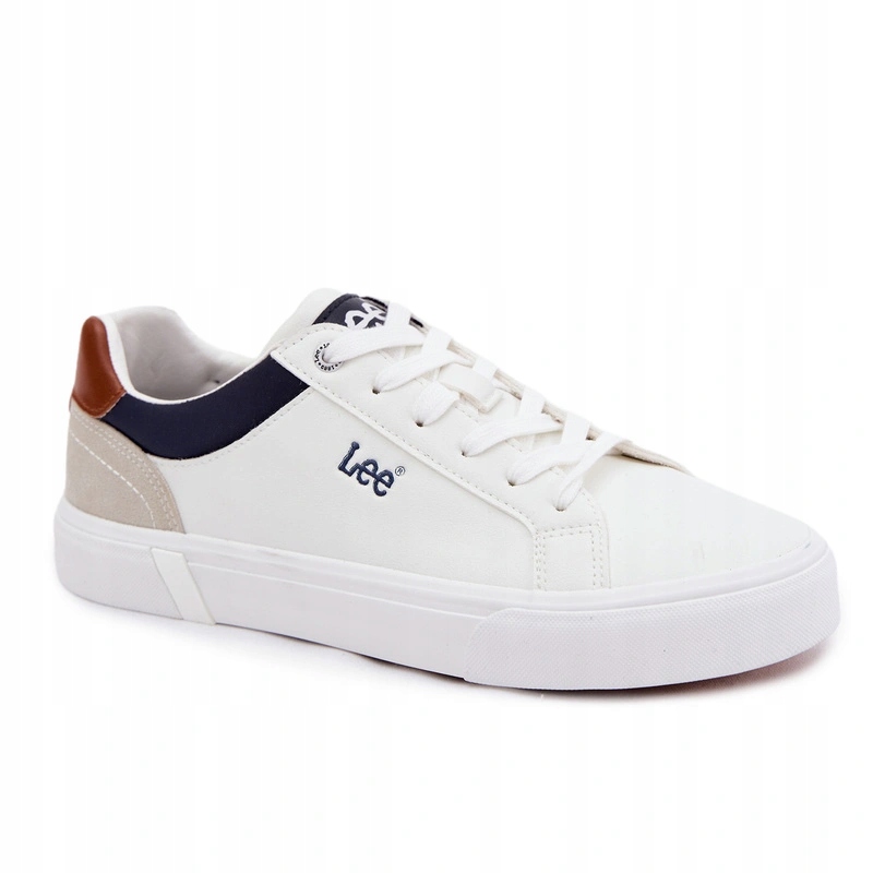 Pánské Nízké Tenisky Z Eko Kůže Lee Brixton Men Low 50261024.1FG Bílé 45