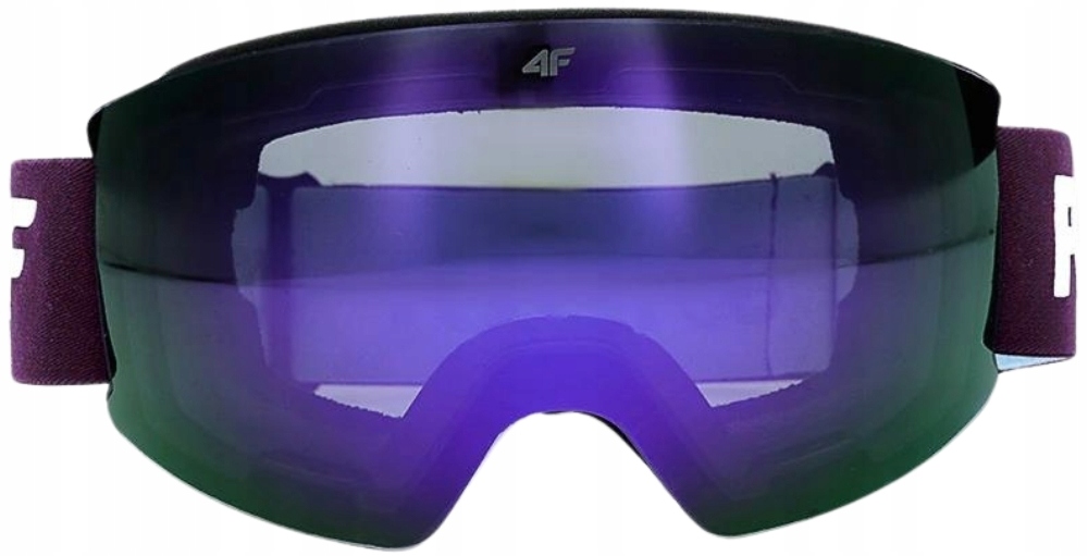 Gogle narciarskie snowboardowe 4F z multibarwną powłoką z futerałem