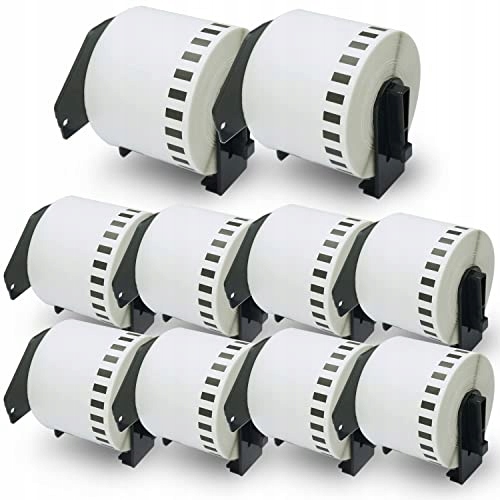 Taśma do Brother Dk 22205 DK-22205 62 mm x 30,48 m biała 10 rolek DK22205