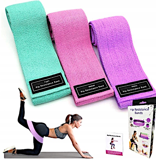 GUMY OPOROWE TAŚMY MATERIAŁOWE DO ĆWICZEŃ 3szt EAN (GTIN) 889328349011