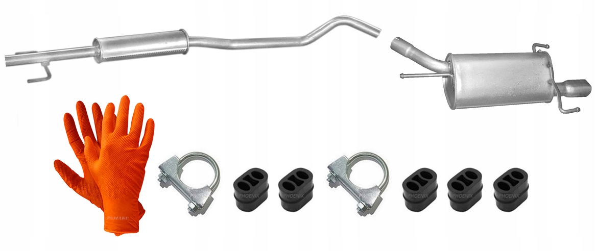 OPEL CORSA C 1.2 1.4 (2000-2006) TŁUMIK ŚRODKOWY KOŃCOWY