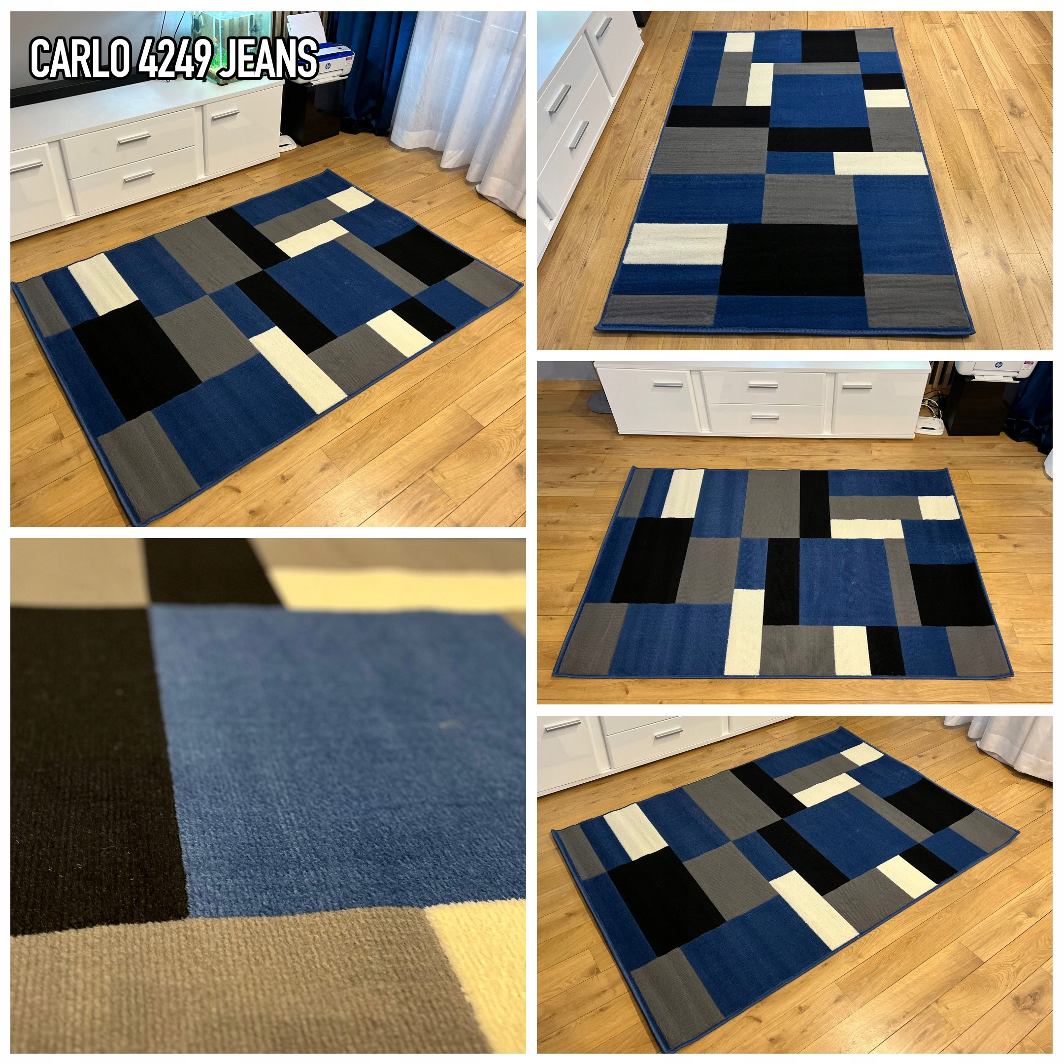 KLASYCZNY DYWAN DO SALONU 120X170 MODNE WZORY Grubość 10 mm