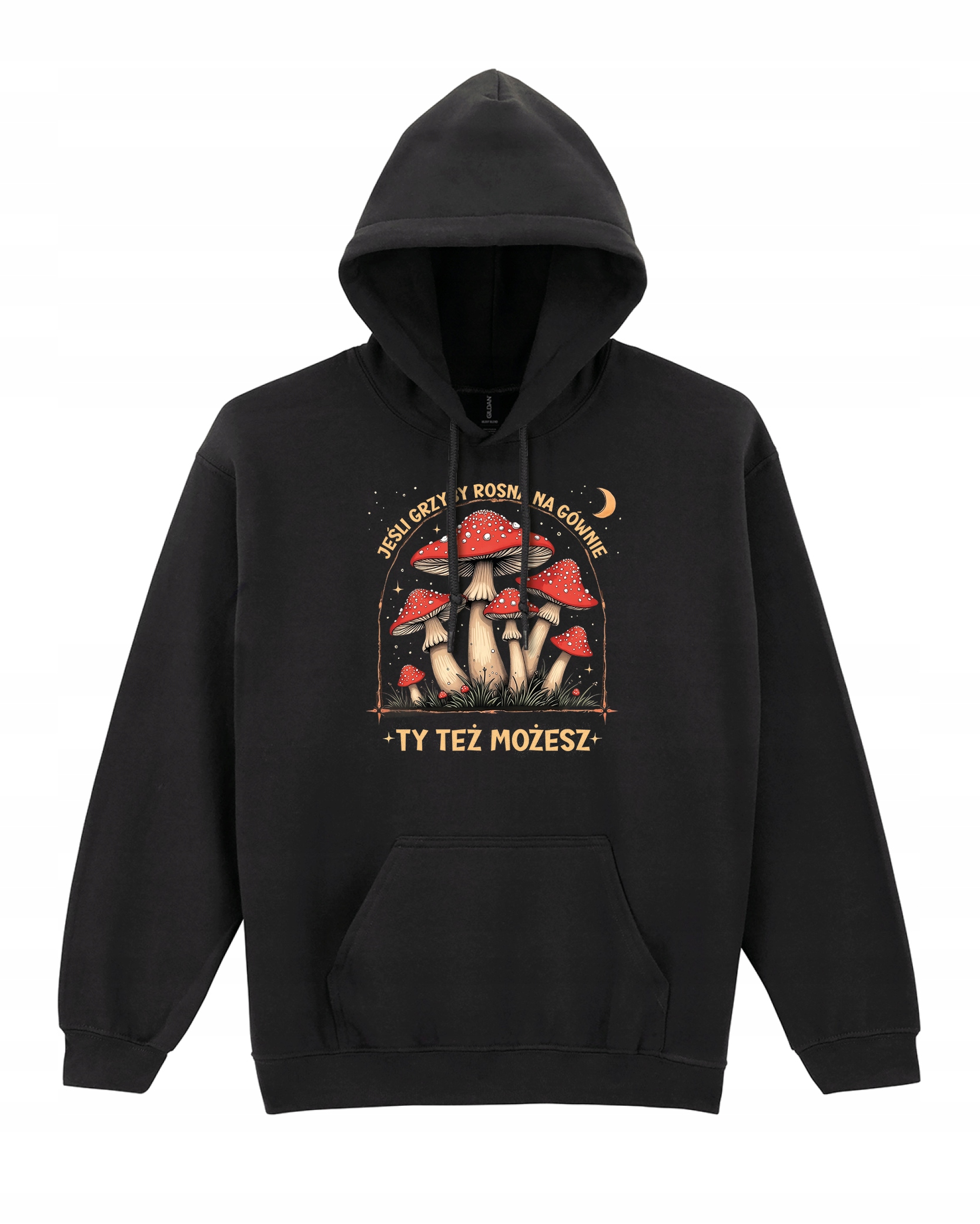 Mikina s kapucí Funny Nápis Joke Velikost Černá L