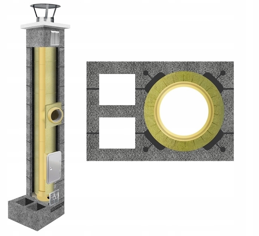 Keramický komínový systém KW2 fi 200 10 m, zateplený izolovaný set