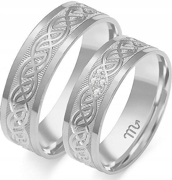 Zlatý svatba snubní prsten pro pár 14K 585, rok 14 15 16, originální dámský