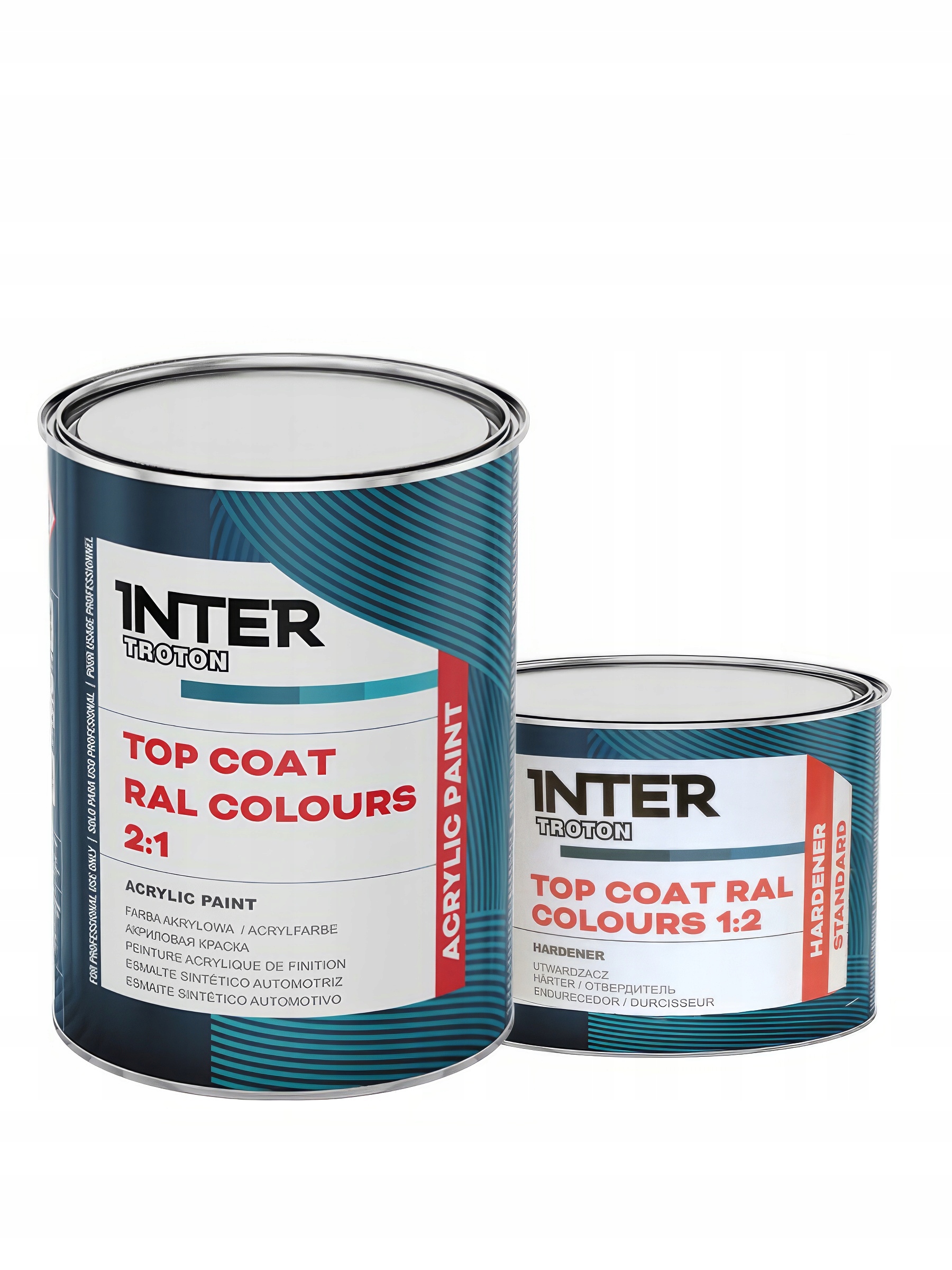 Farba akrylowa Top Coat Ral 3020 czerwona 1+0.5L Troton