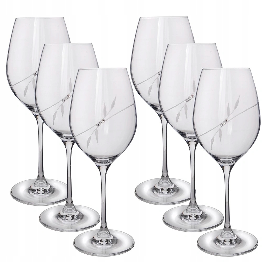 Plant Sada 6 ks sklenic na víno s krystaly Preciosa 470 ml