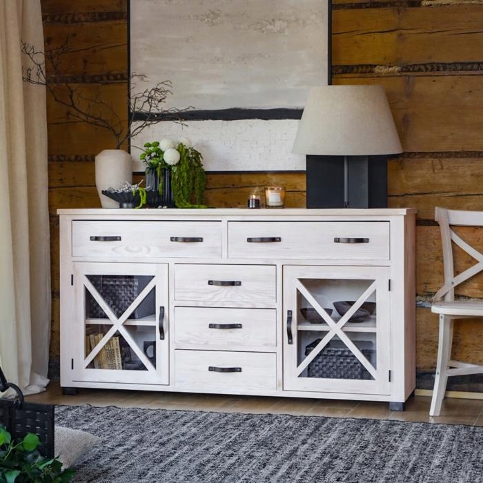 Duża drewniana komoda SEL19