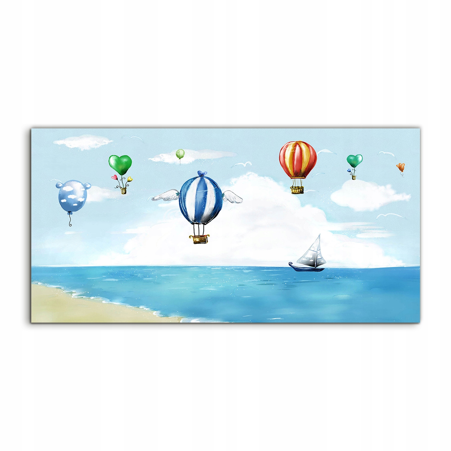 

Obraz akryl 140x70 nowoczesny Morze Statek Balony