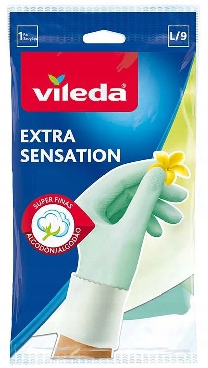 

Vileda Rękawiczki gumowe Extra Sensation L/9