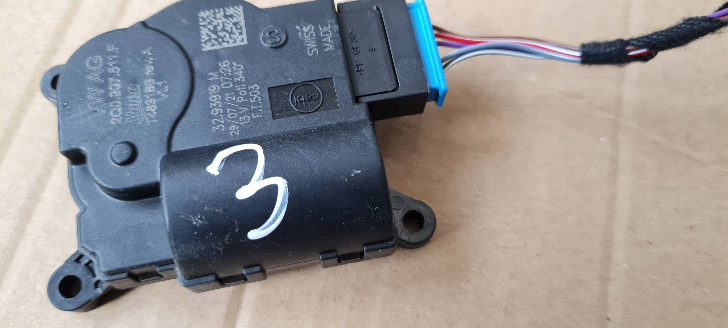 Q3 83A Micro moteur Bouches buses Bloc de chauffage complet 2Q0907511F VW AUDI
