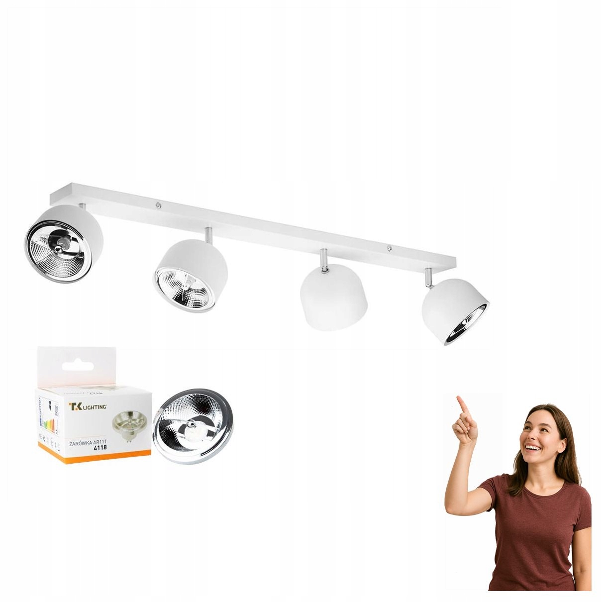 Spotová reflektorová lampa Altea White 6516 Tk Lighting