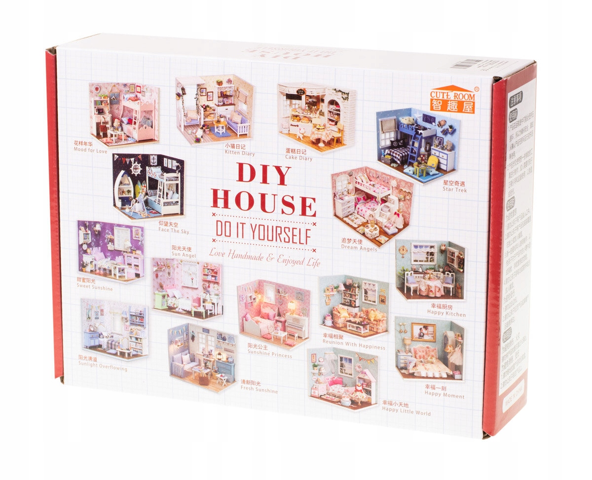 Domek dla lalek drewniany retro model DIY 3013 Marka Ikonka