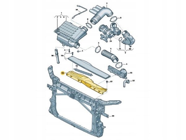 KIEROWNICA WLOT POWIETRZA Dolna VW TOURAN 5T T-ROC TIGUAN ALLSPACE CADDY Producent części Ertons
