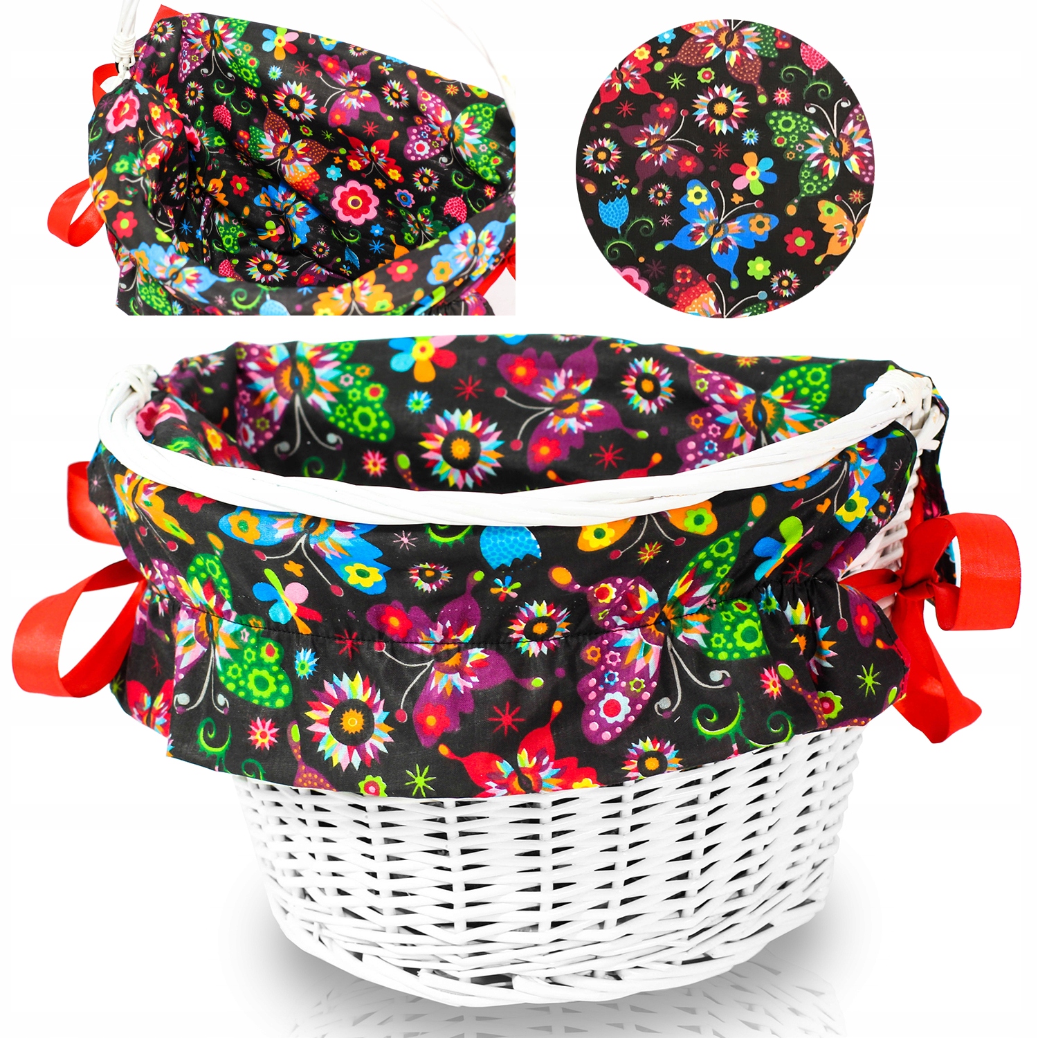 WKŁAD rowerowy WYŚCIÓŁKA do koszyka NA ROWER WZORY