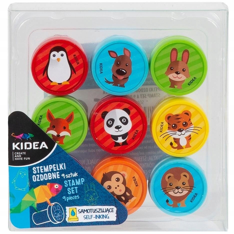 STEMPLE DO ZABAWY PIECZĄTKI STEMPELKI STEMPLE OZDOBNE A 9 SZTUK CIEKAWE