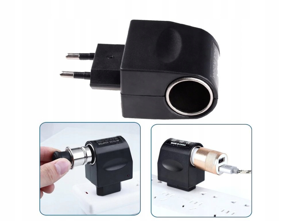 PRZEJŚCIÓWKA ADAPTER ZAPALNICZKI 220V 230V / 12V EAN (GTIN) 5902012965733