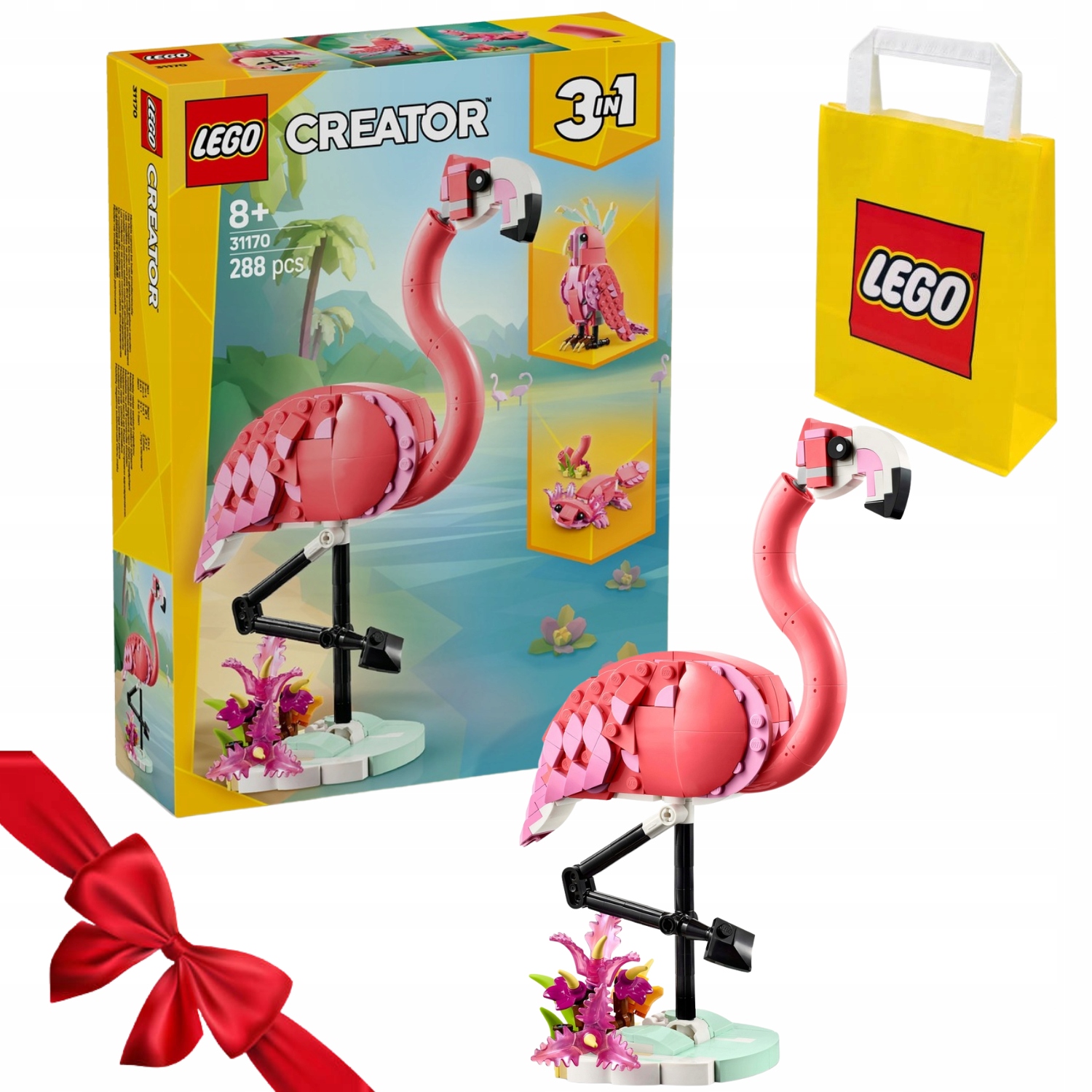 Zestaw Lego Creator 31170 Dzikie Zwierzęta Różowy Flaming Papuga
