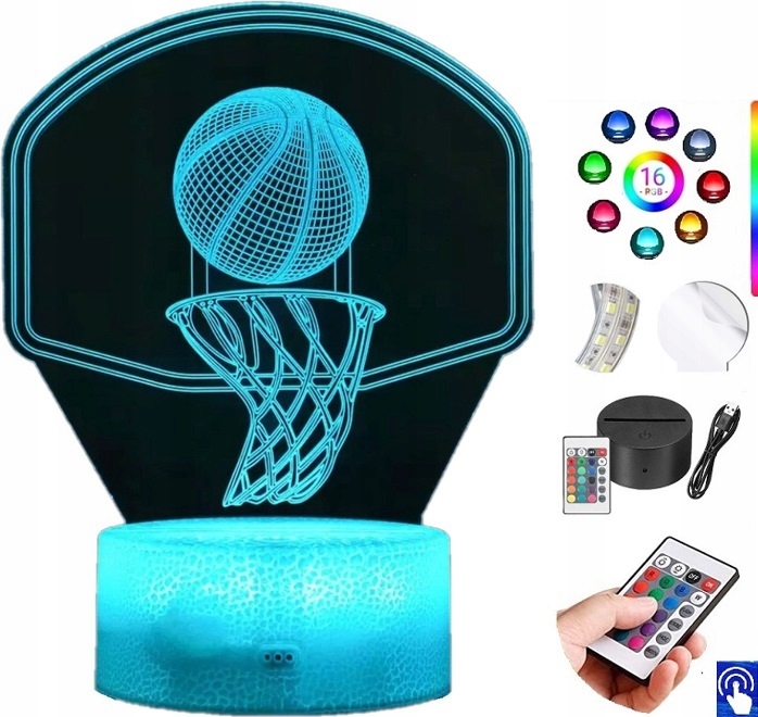 

Lampka na biurko Nba Koszykówka 16kol. Led Plexido