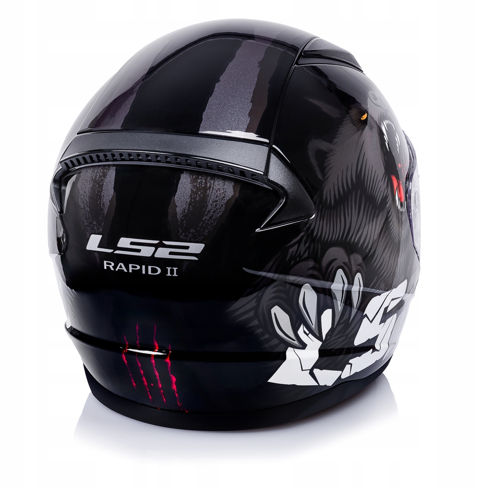 LS2 KASK MOTOCYKLOWY INTEGRALNY ECE 22.06 FF353 RAPID II CLAW BLACK S Homologacja europejska ECE R22-06
