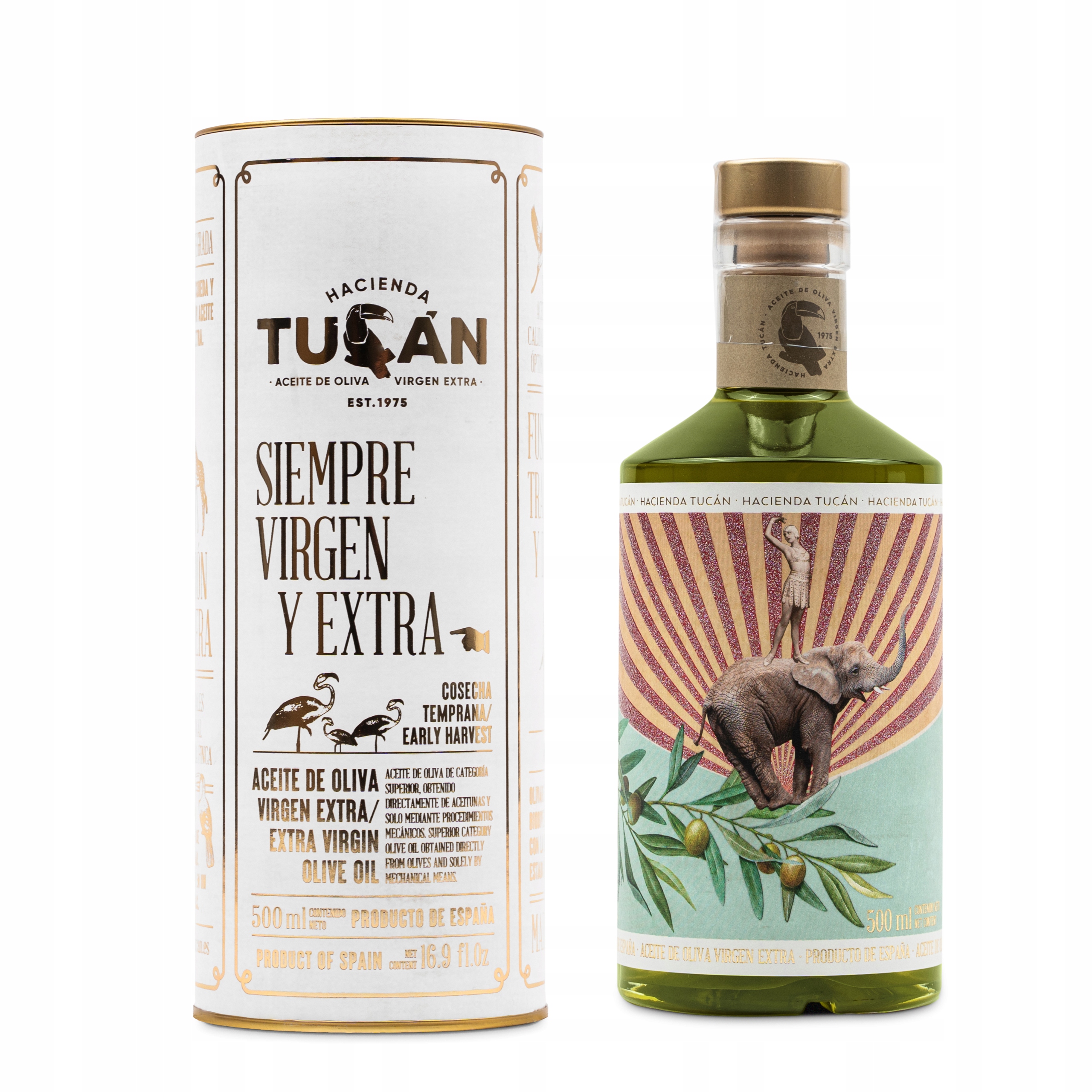 Levně Extra panenský olej Tucán Arbequina 500 ml v dárkovém balení