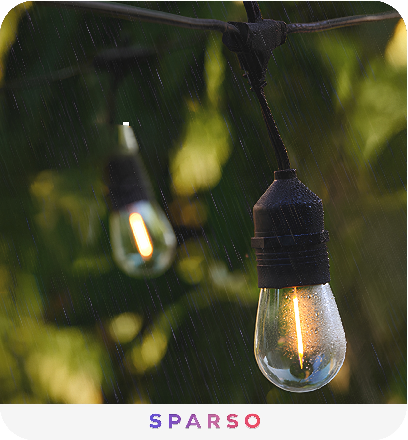 GIRLANDA OGRODOWA LED 20m Lampki Świetlna Łańcuch WODOODPORNA 21x Żarówki Długość 2000 cm