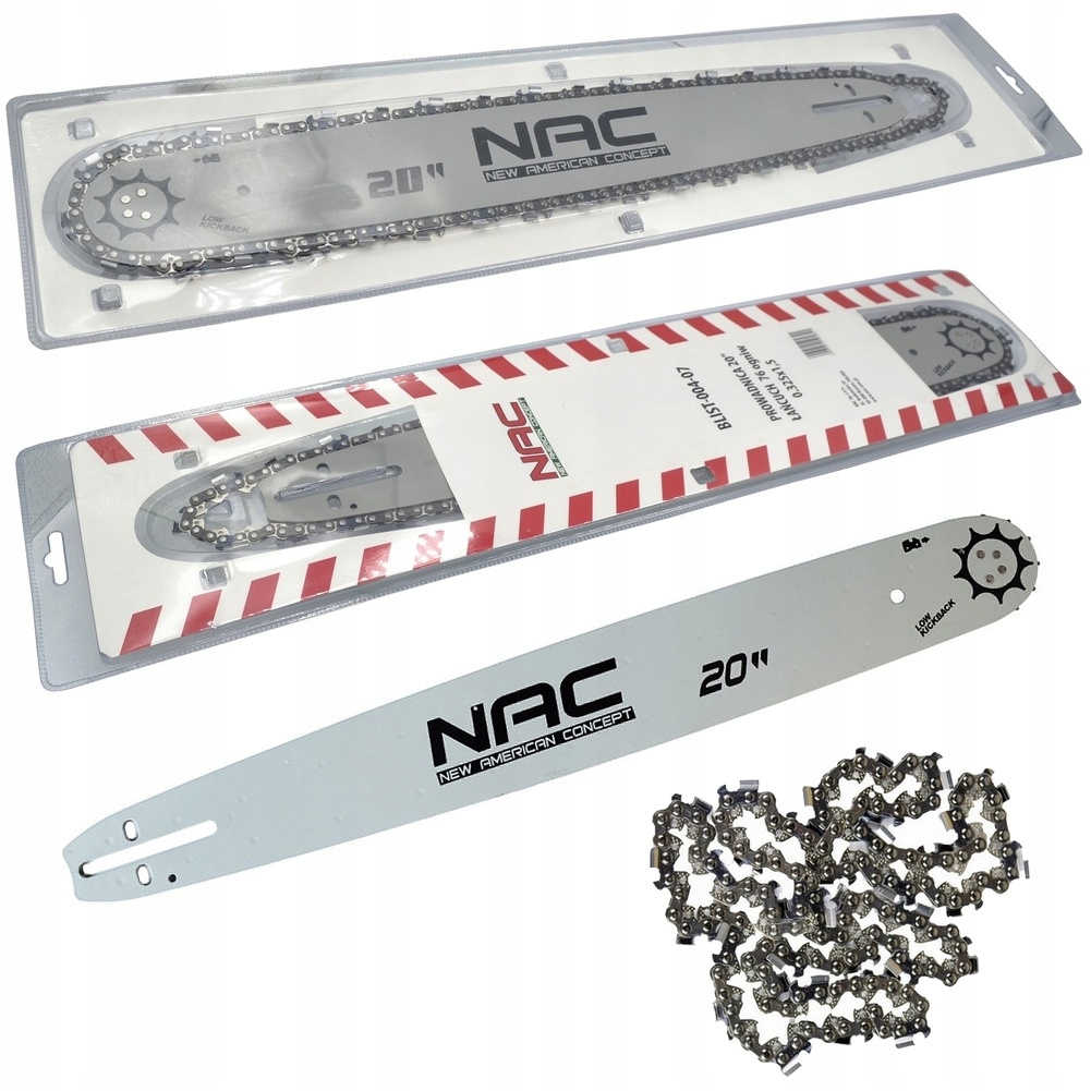 Set Nac Vodítko 20" Řetěz 76 Článků 0.325x1,5 Pro Motorovou Pilu