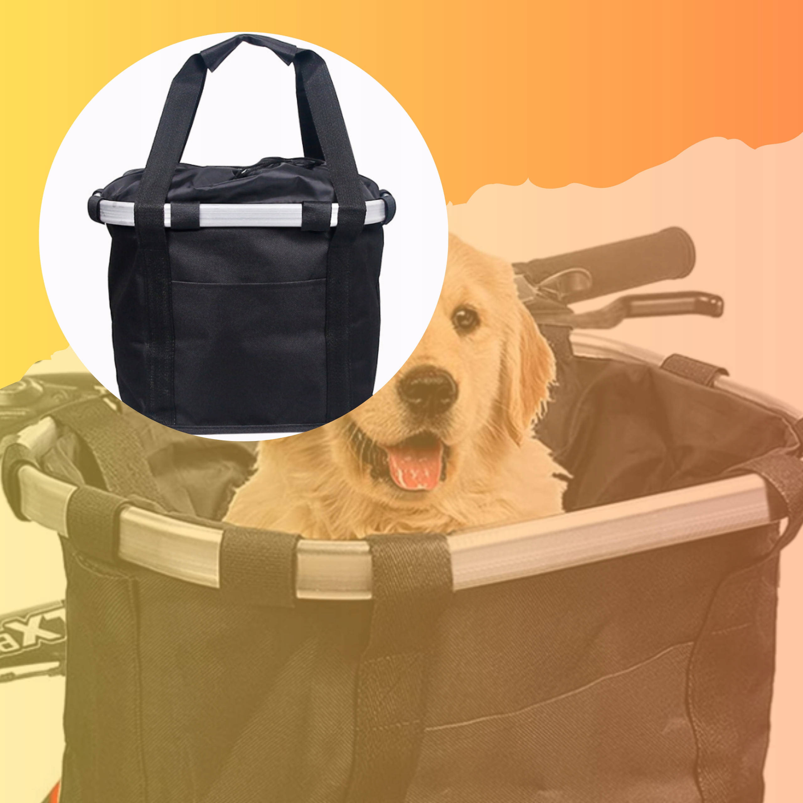 KOSZ ROWEROWY PRZEDNI CZARNY UCHWYT SAKWA TORBA Głębokość produktu 25 cm