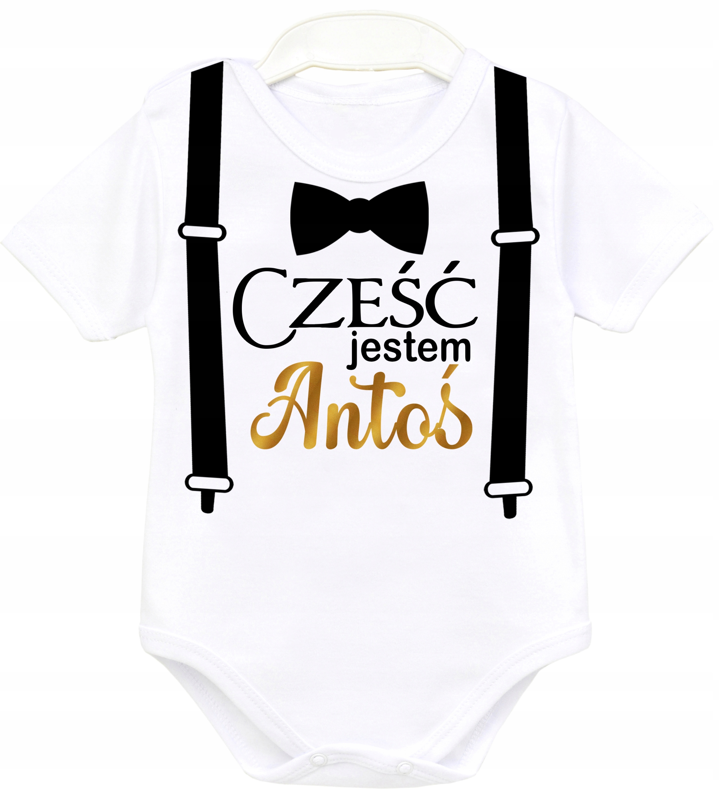 

Body kr rękaw z imieniem dziecka Cześć r. 68