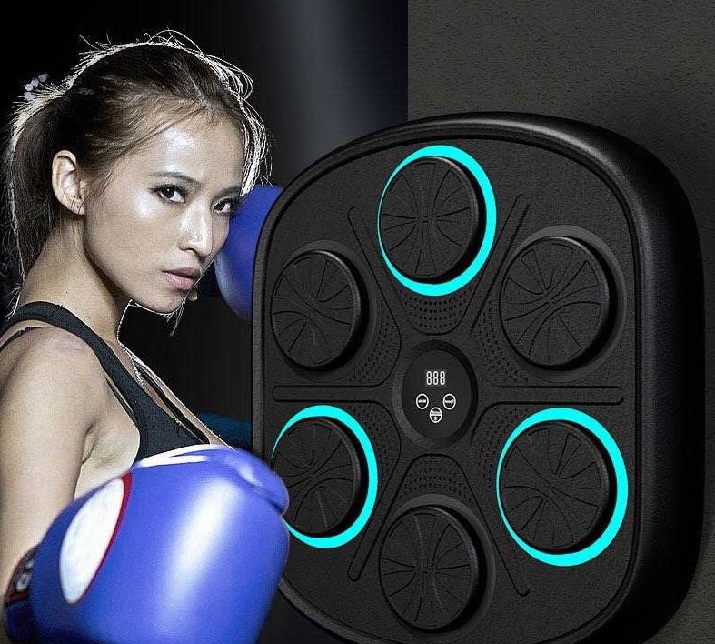 TRENAŻER BOKSERSKI DO MONTAŻU ŚCIANIE MUZYKA RGB GŁOŚNIK WOREK ŚWIATŁA Stan opakowania oryginalne