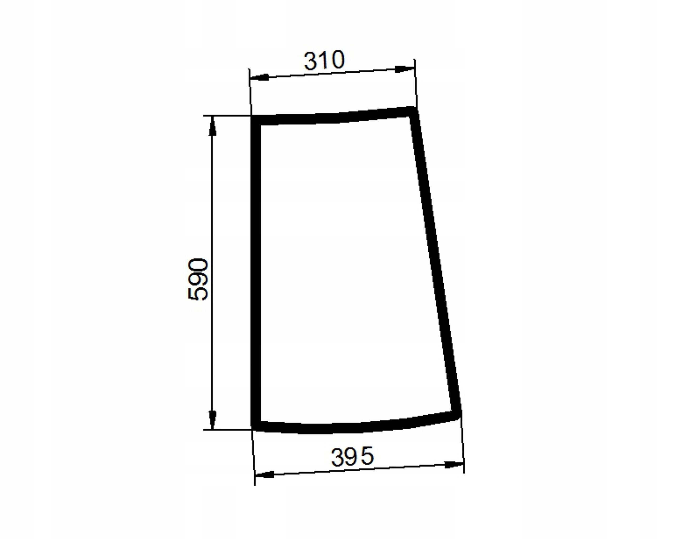sklo Deutz-Fahr, Lamborghini, Mf Same boční levé