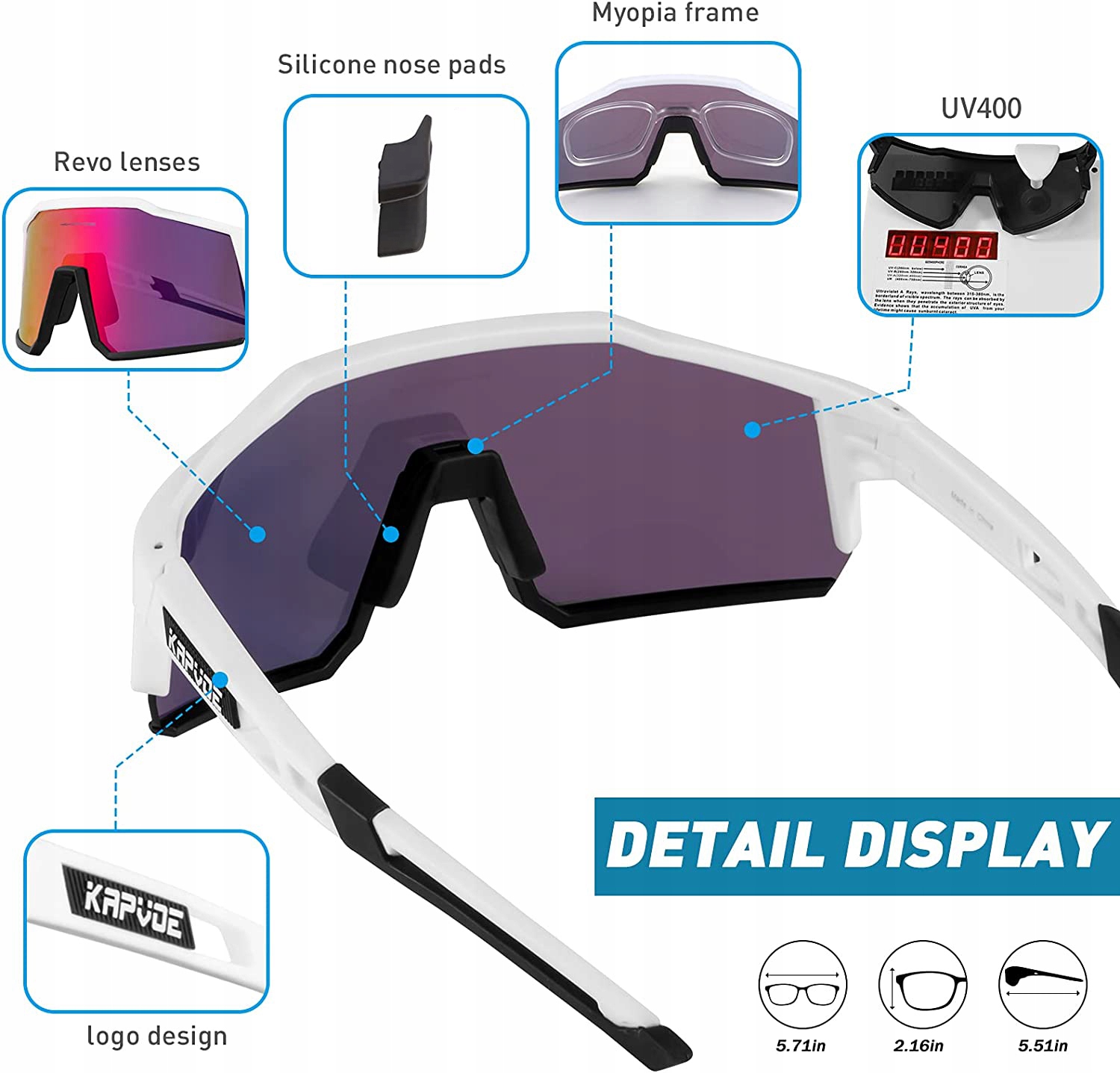 SPOLARYZOWANE OKULARY ROWEROWE SPORTOWE OKULARY Model KE9023