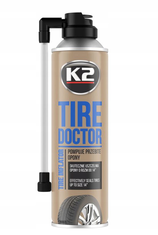 KOŁO ZAPASOWE W SPRAYU K2 TIRE DOKTOR 400ML