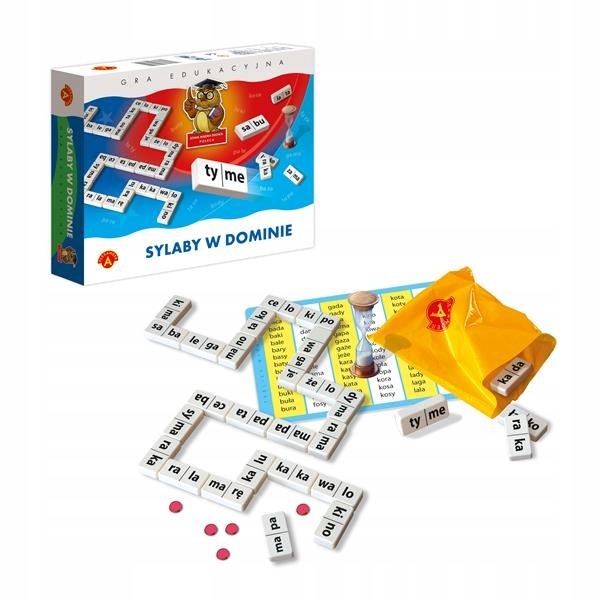 Gra edukacyjna SYLABY W DOMINIE do czytania
