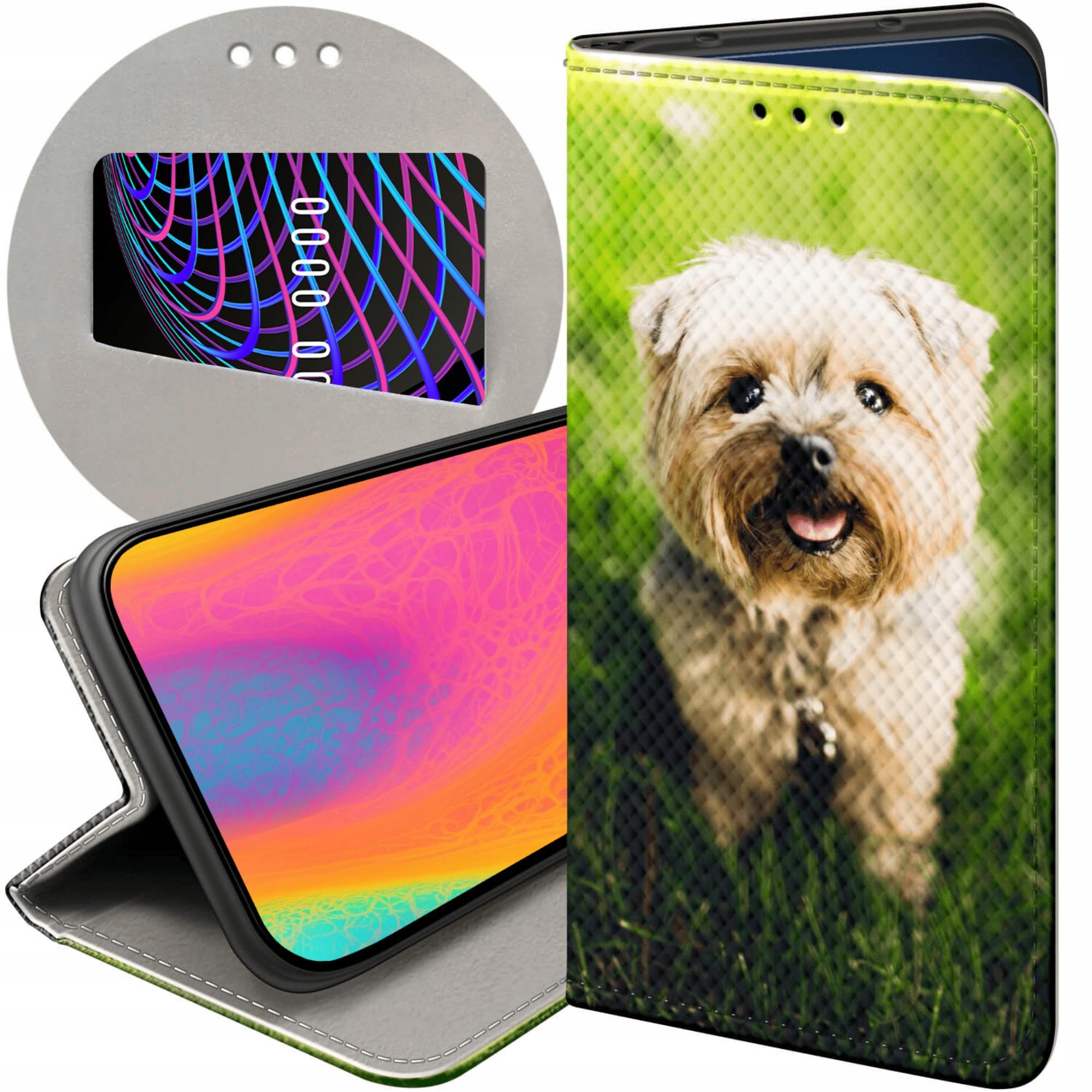 Etui Z Klapką Do Samsung Galaxy S22 Plus S22 Pro Pieski Psiaki Dogs