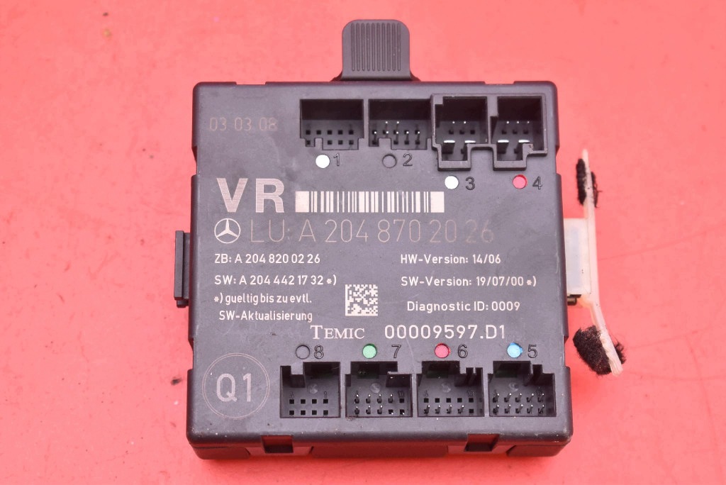 control unit module door right front A2048702026 MERCEDES C-KLASA W204 07-12