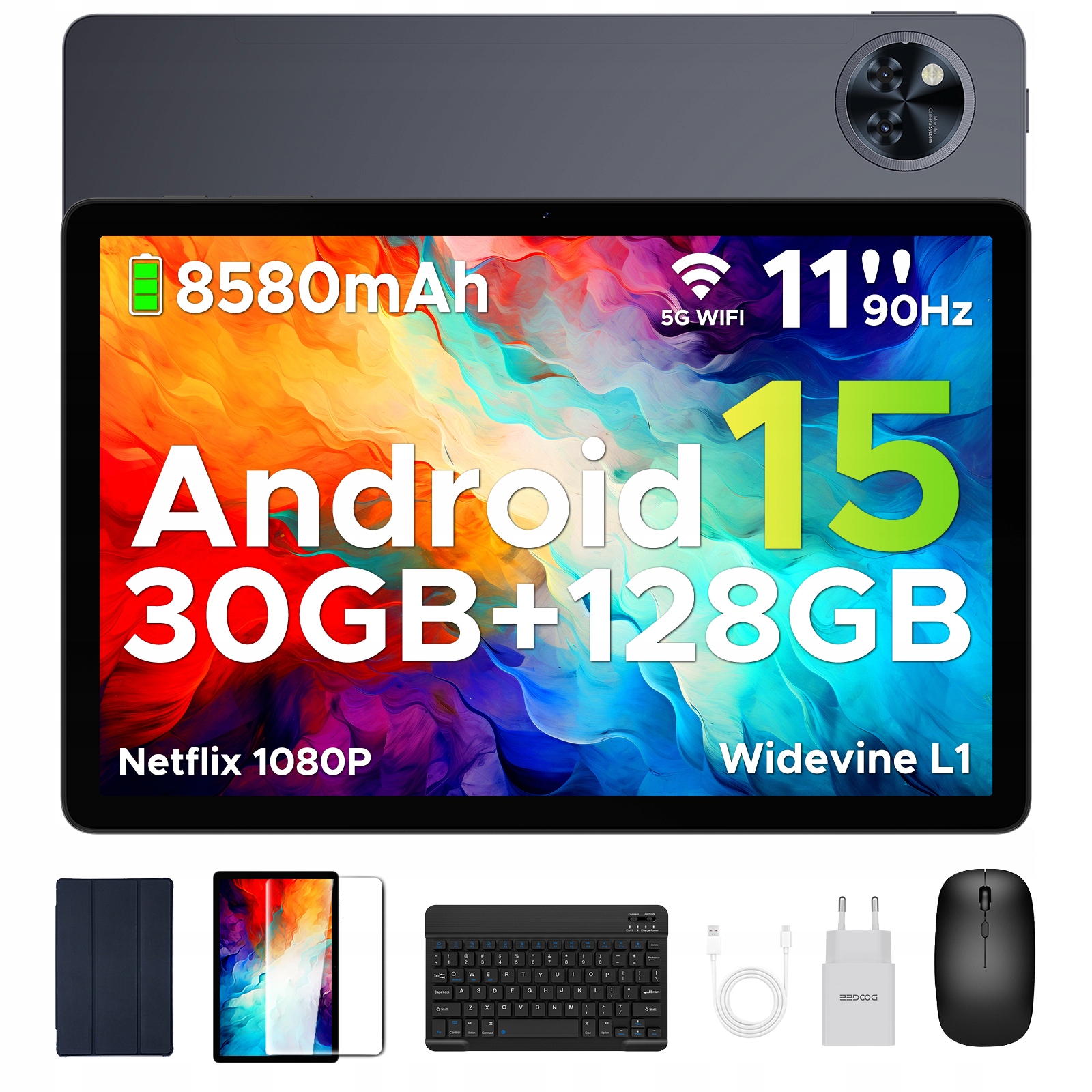 Doogee U11PRO 11” Android15 30+256GB 8580mAh 13MP/90Hz/OTG/WIFI6/Klawiatura