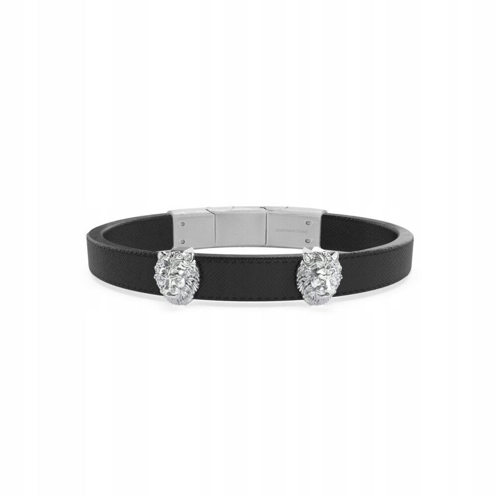 Náramek Guess pánský Kožený Ocel 316L 18cm