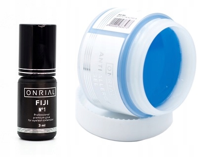 Sada Antialergický gel Onrial lepidlo na prodlužování řas Fiji 3 ml