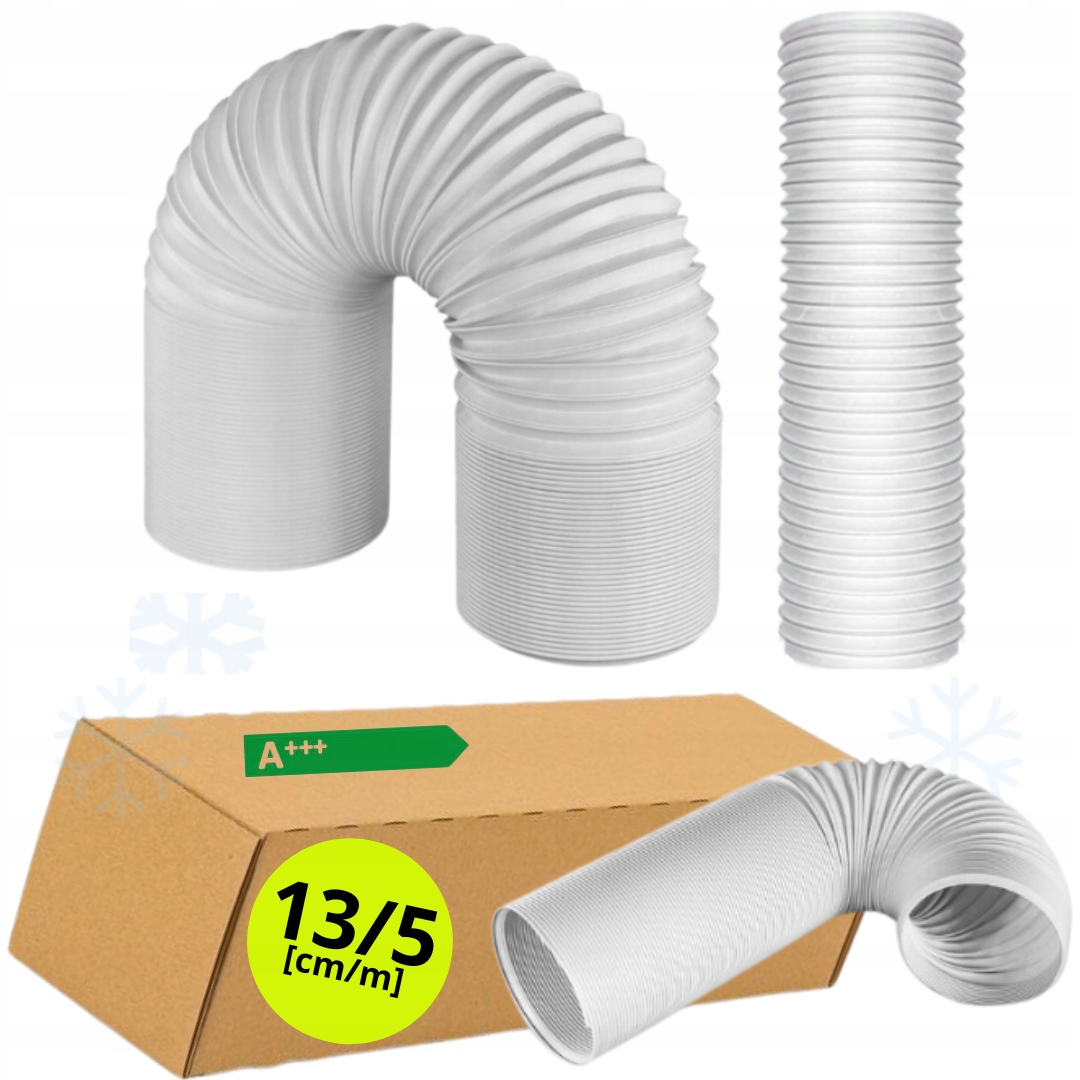 Trubka Pro Přenosnou Klimatizaci Bílá, průměr 13 cm, délka 5 m