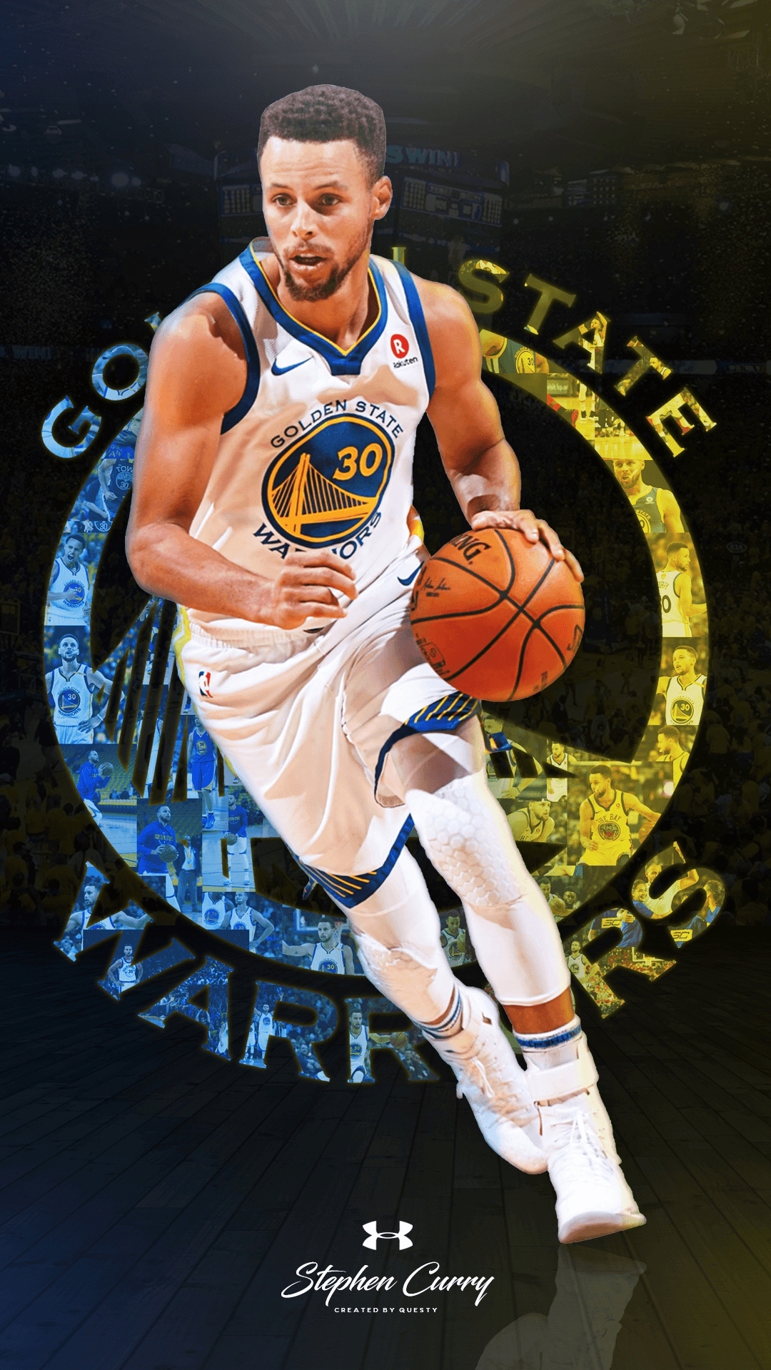 Plakat Stephen Curry NBA Golden State Warriors 90x60 cm Na Ścianę