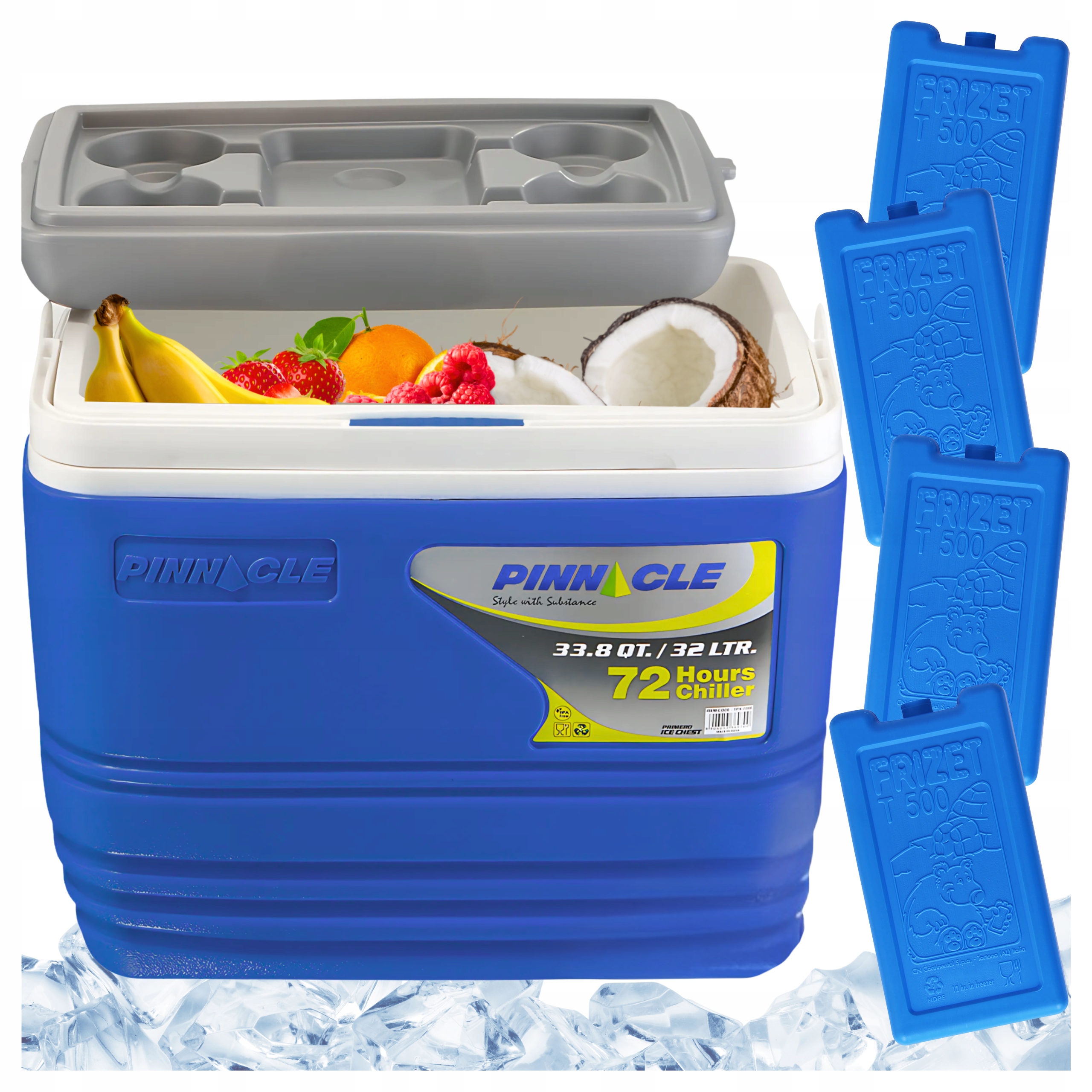 Turistická lednička na náplně Pinnacle TPX7000 32L Granátová, 4 náplně 0,5L