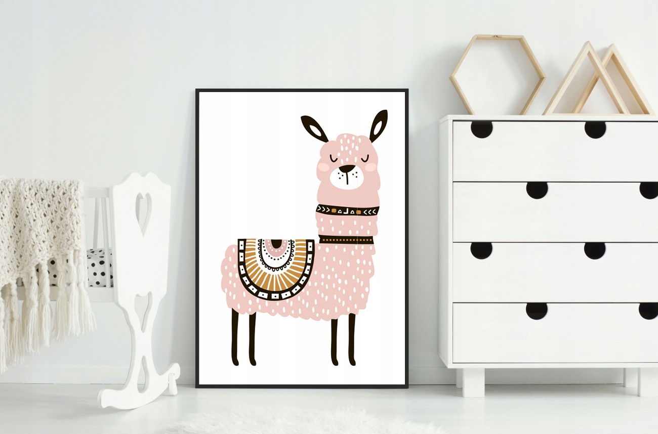 OBRAZ PLAKAT W RAMIE A4 cm Alpaka PD255 Bohater / Bajka Inny