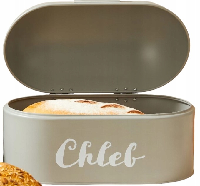 

Smukee Chlebak pojemnik zamykany stal szary