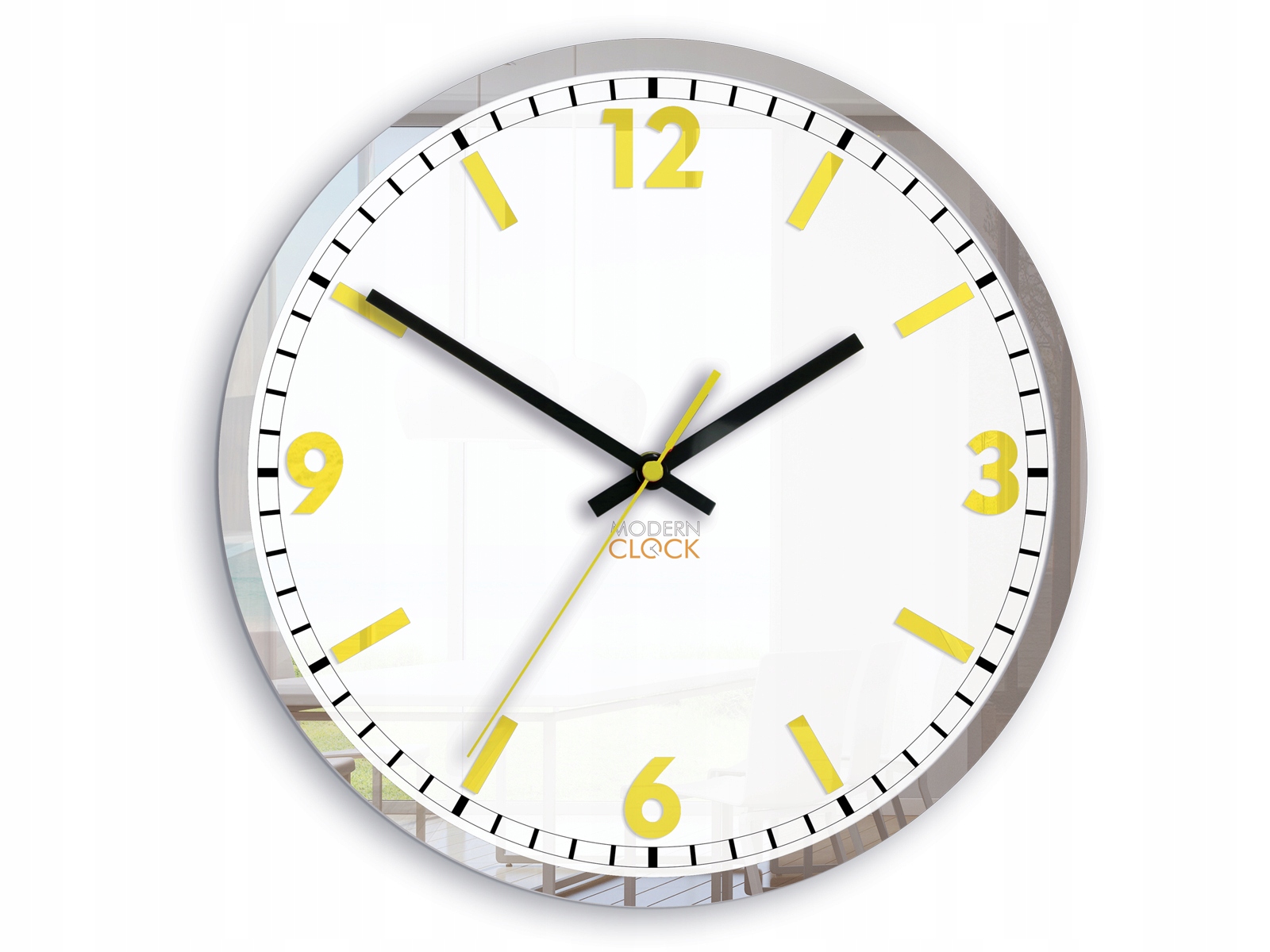 Nástěnné hodiny Klasický Tichý Kulatý mechanismus s bílým akrylovým ciferníkem