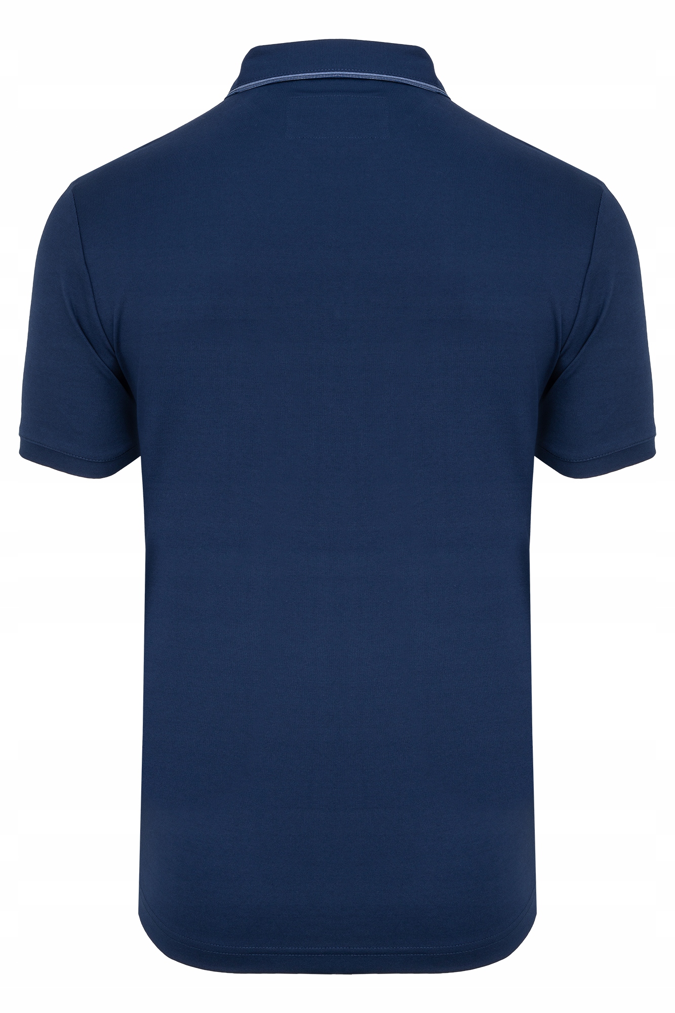 KOSZULKA MĘSKA POLO NIEBIESKA PRZEWIEWNA GŁADKA POLÓWKA Z KIESZONKĄ: M Odcień indygo