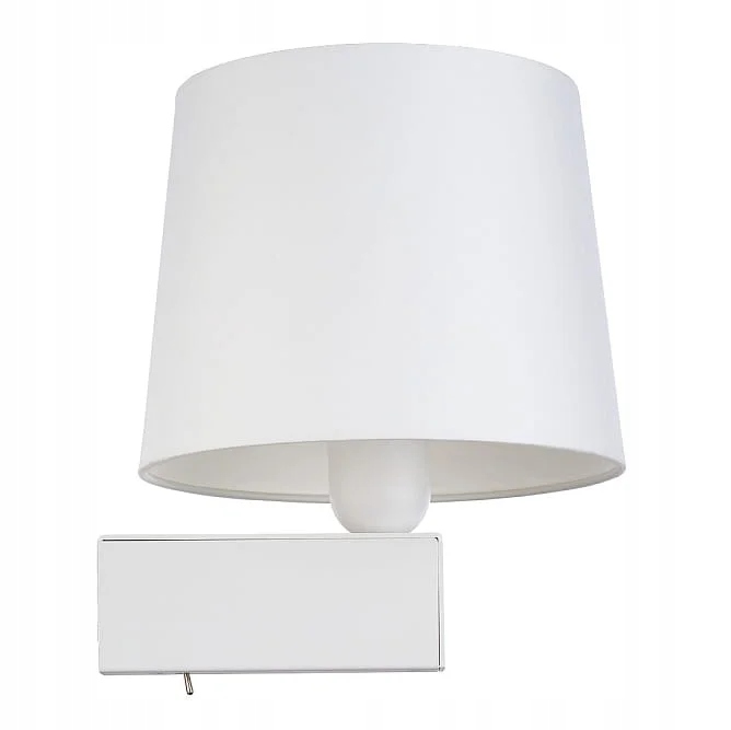 Nástenná nástenná lampa biela s tienidlom a vypínačom Chillin Nowodvorski