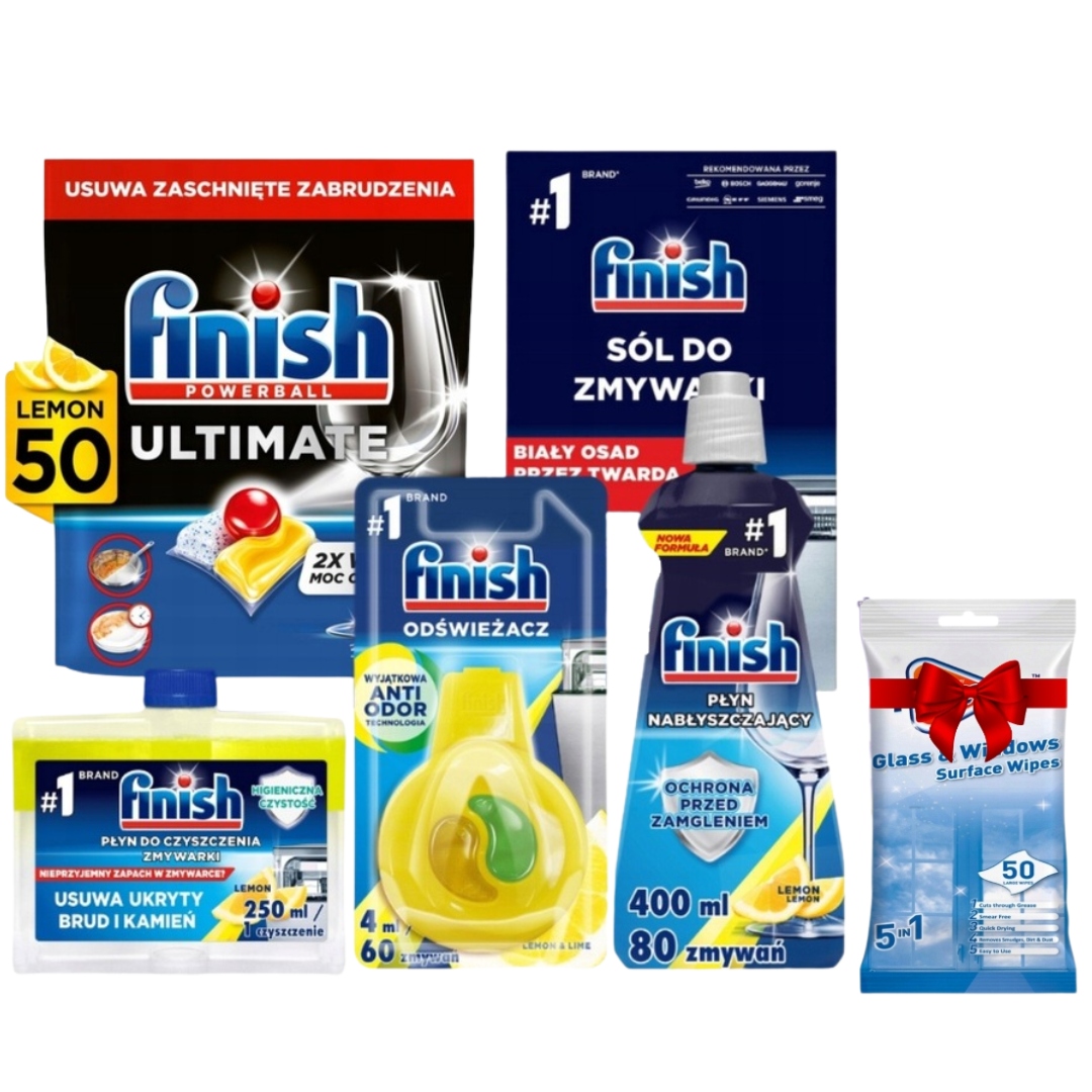 Finish Sada Sůl Leštidlo Kapsle Ultimate 50 ks XL 5 produktů