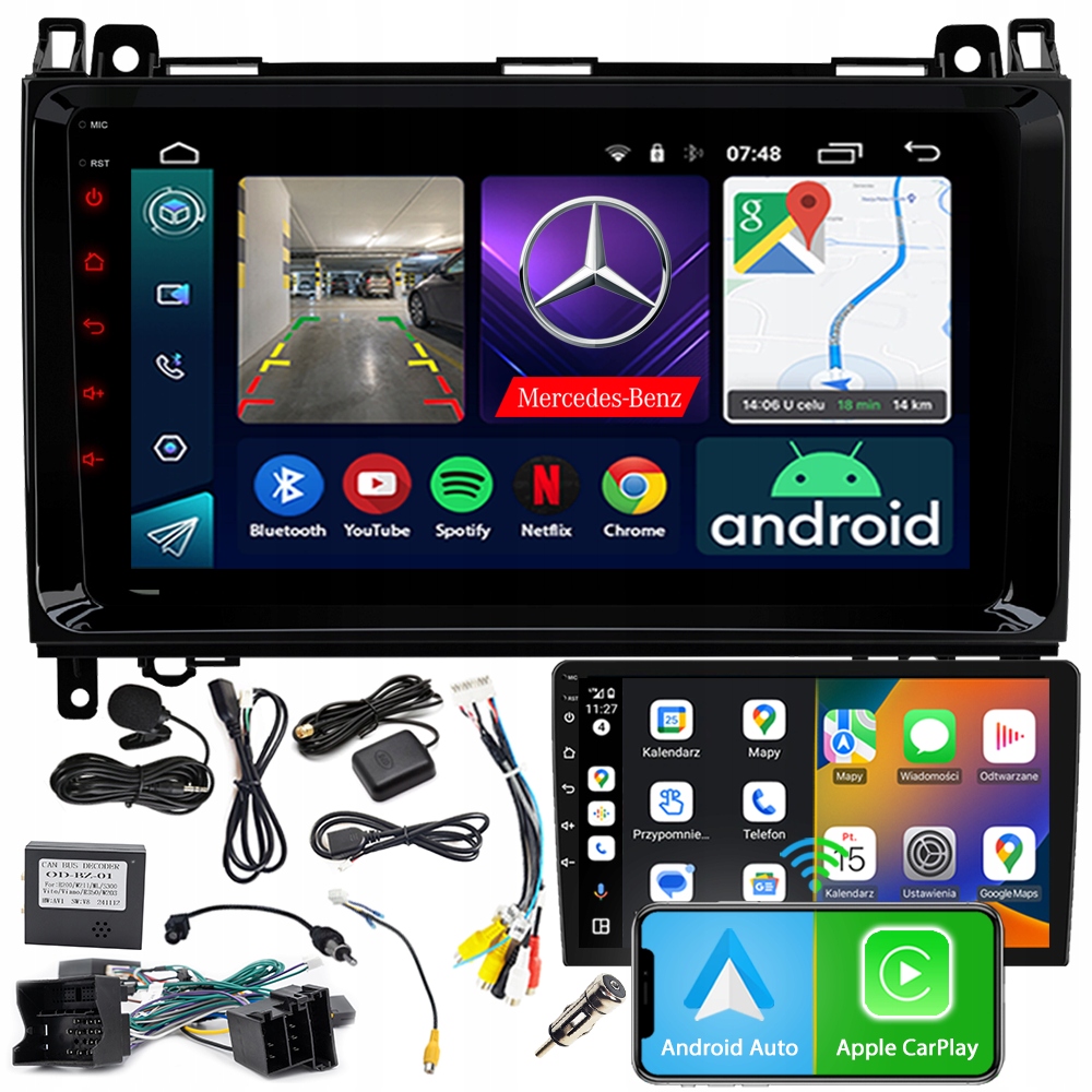 Rádio Navigácia Android RS-305 Mercedes Sprinter W906 2006-2019 2GB 9"