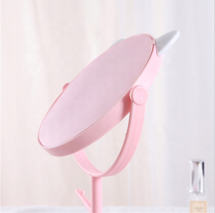 LUSTERKO STOJĄCE DO MAKIJAŻU RÓŻ KOT KOTEK USZKA Rodzaj stojące